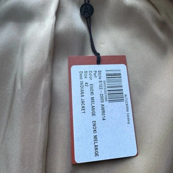 ALTUZARRA ✨STUNNING ✨ NEW ✨Indiana Tan Blazer Wool Sz 42 madeItaly pricefirm!